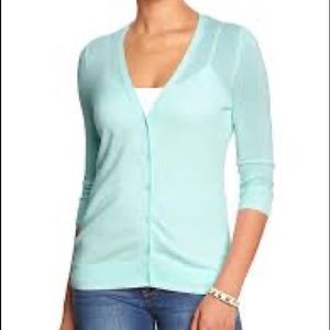 Mint 3/4 Sleeve Lightweight Cardigan